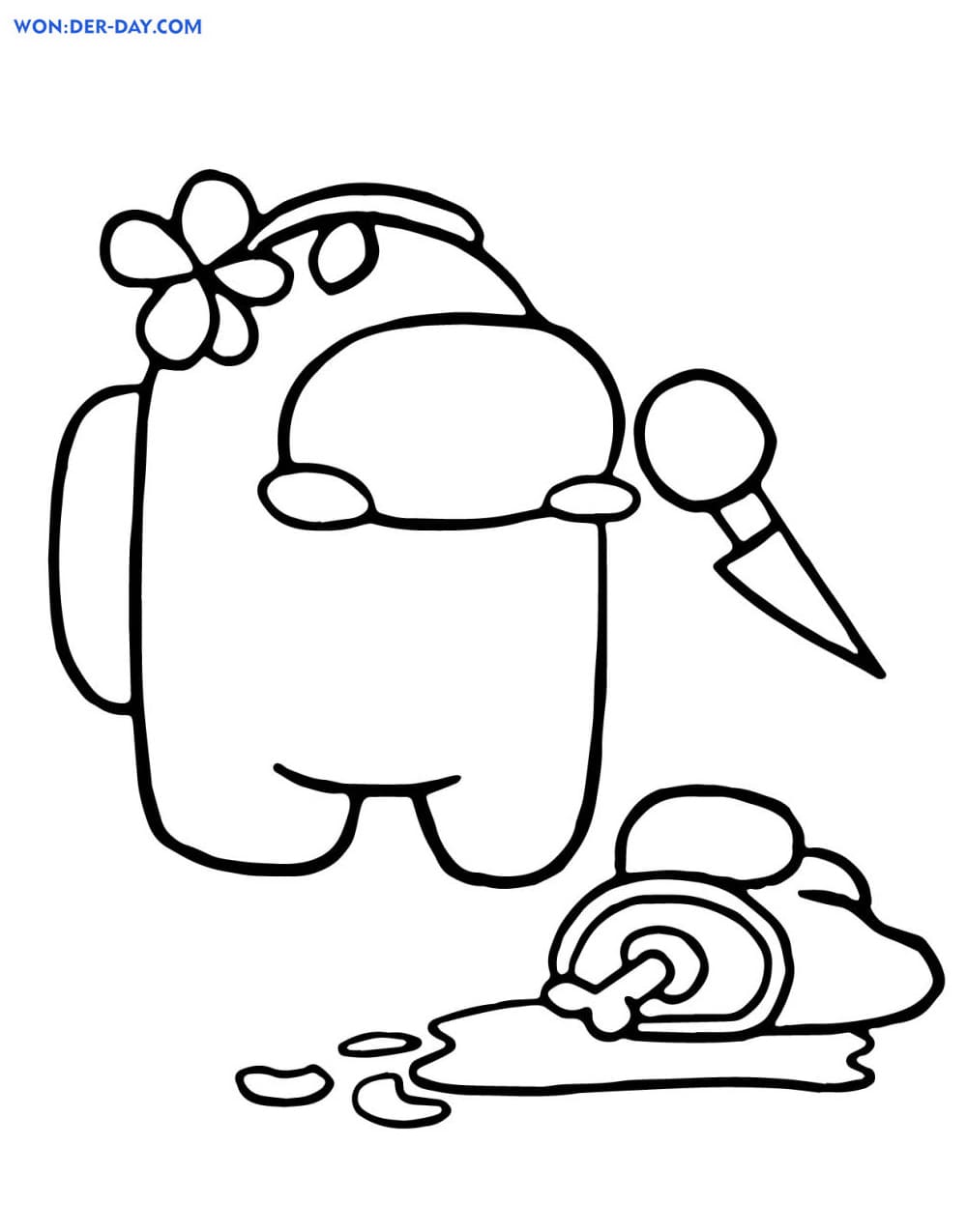 Among Us Coloring Pages for Kids 148