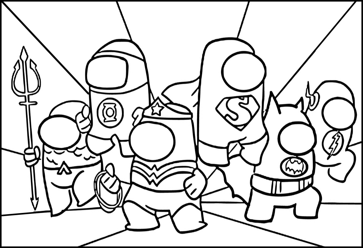 Among Us Coloring Pages for Kids 18