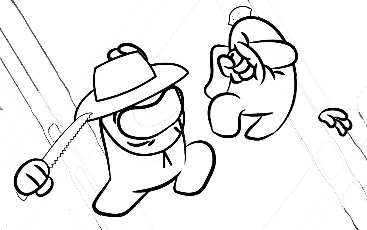 Among Us Coloring Pages for Kids 19