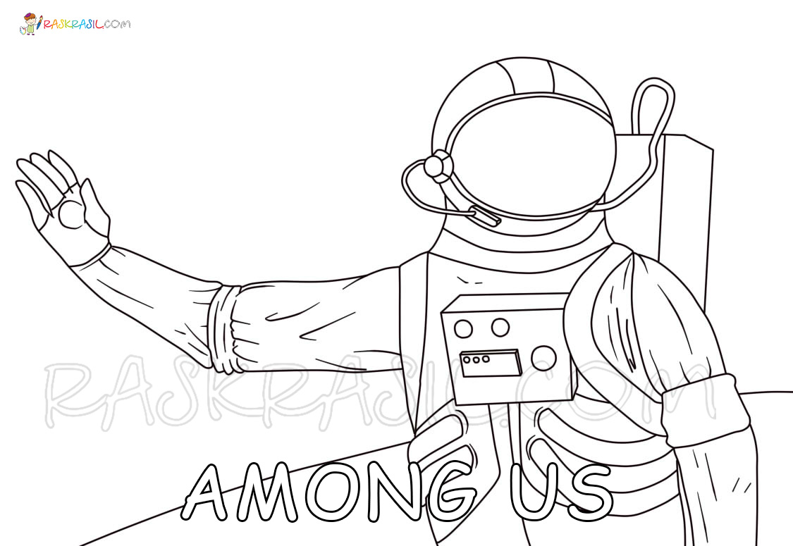 Among Us Coloring Pages for Kids 2