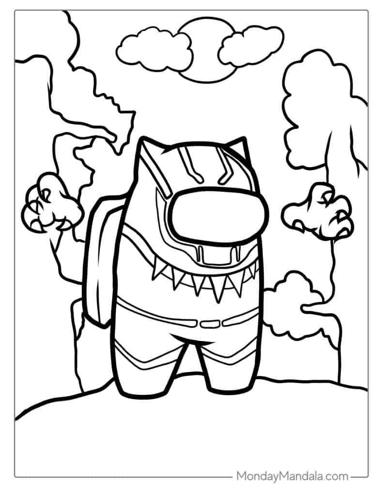 Among Us Coloring Pages for Kids 29