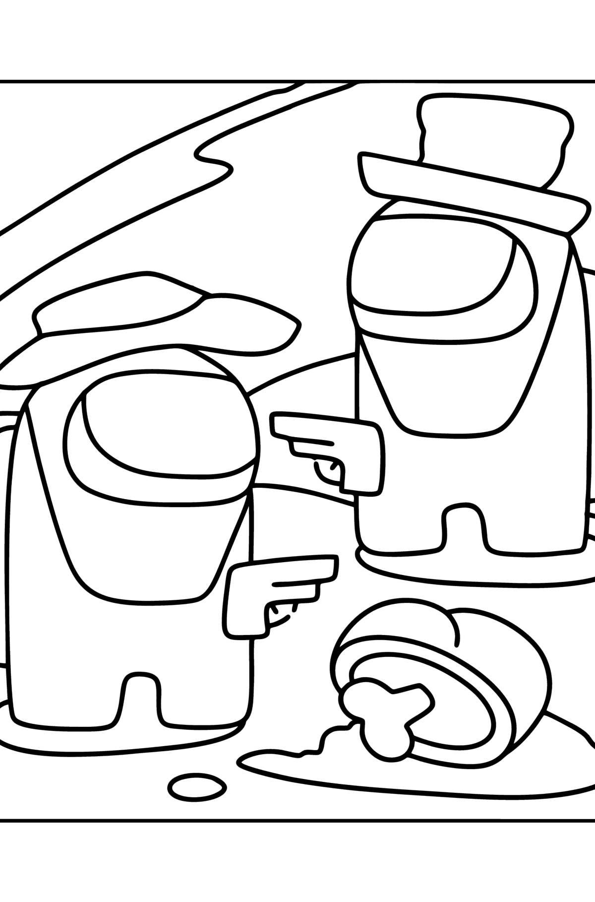 Among Us Coloring Pages for Kids 38