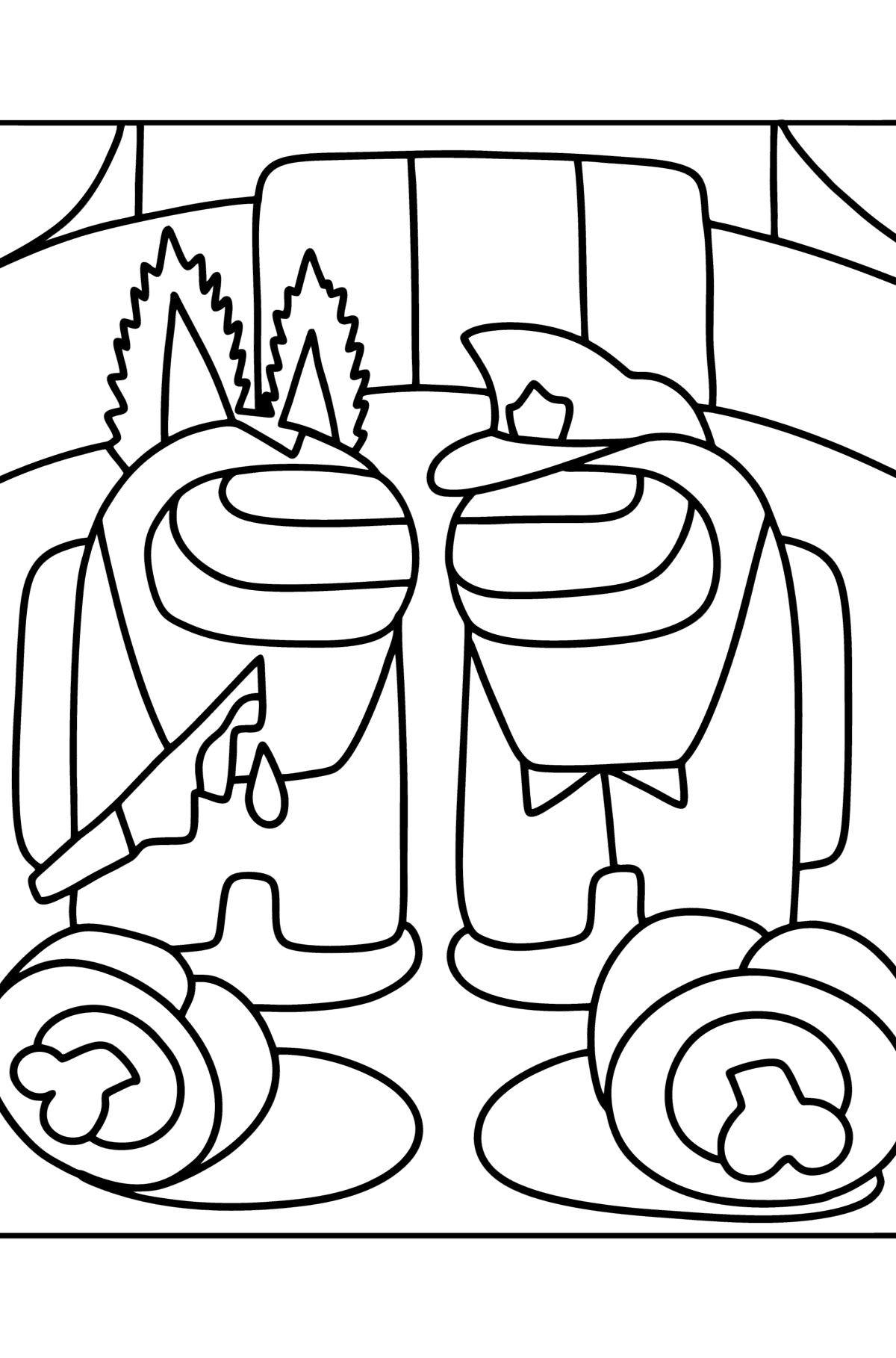 Among Us Coloring Pages for Kids 63