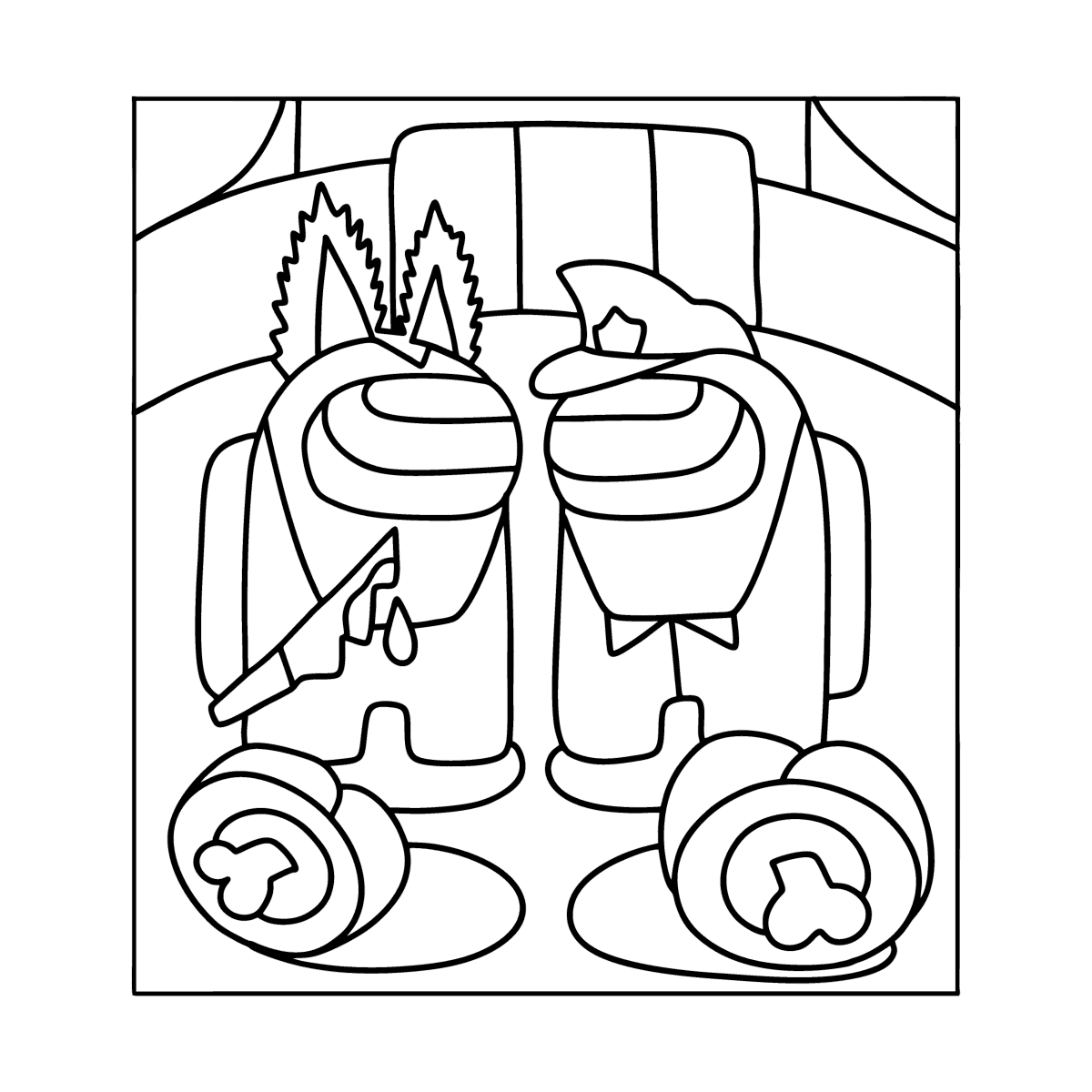 Among Us Coloring Pages for Kids 74