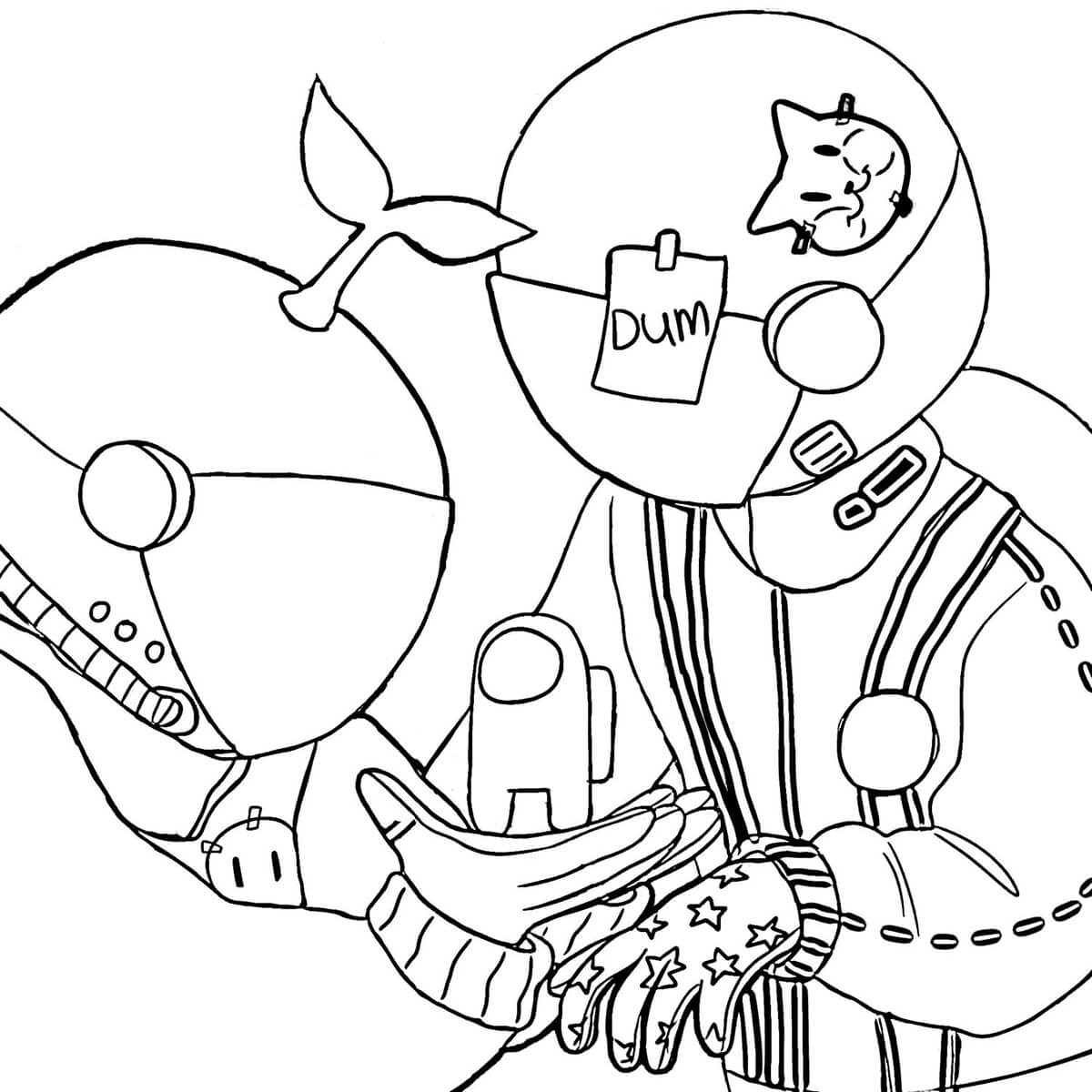 Among Us Coloring Pages for Kids 78