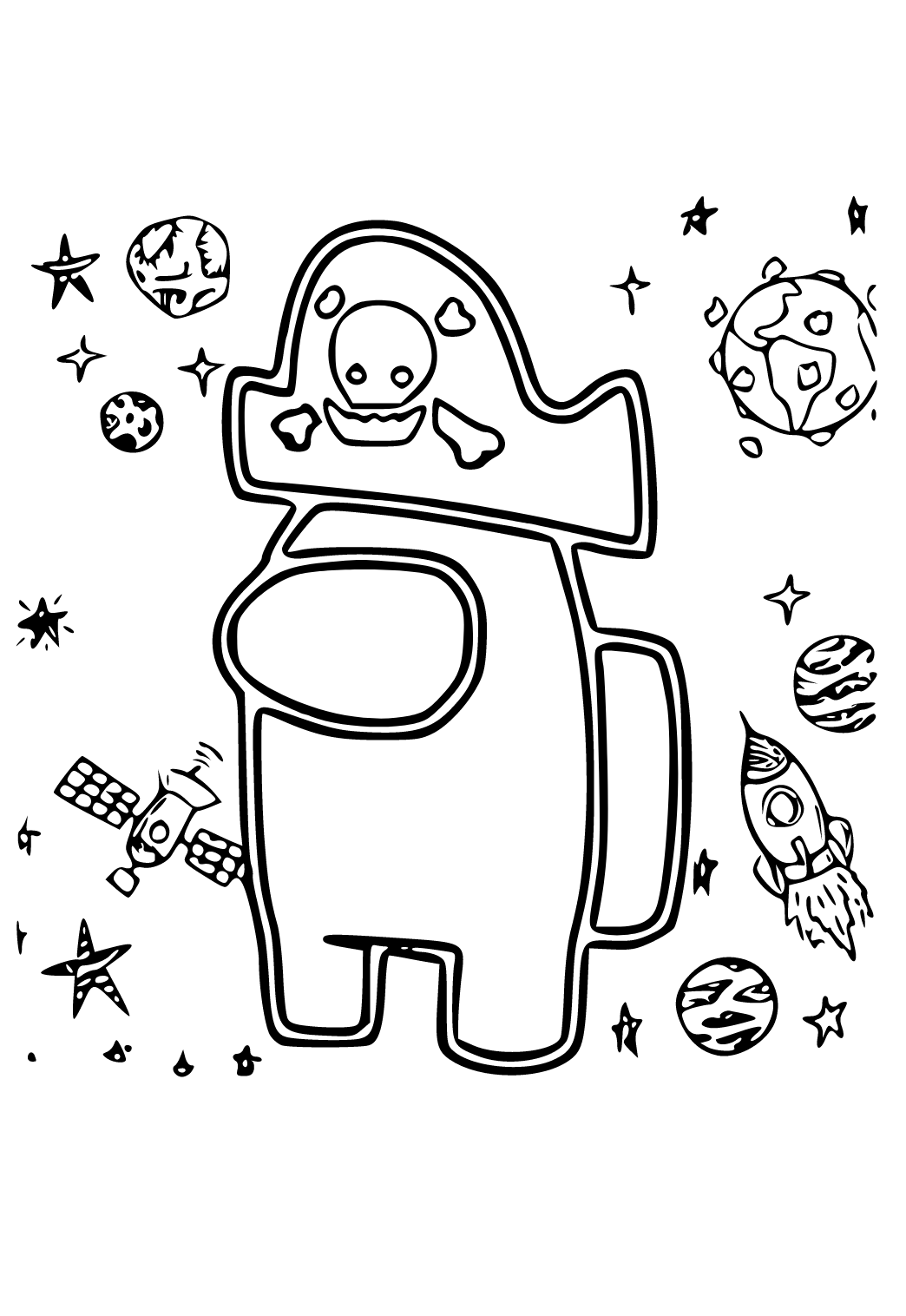 Among Us Coloring Pages for Kids 81