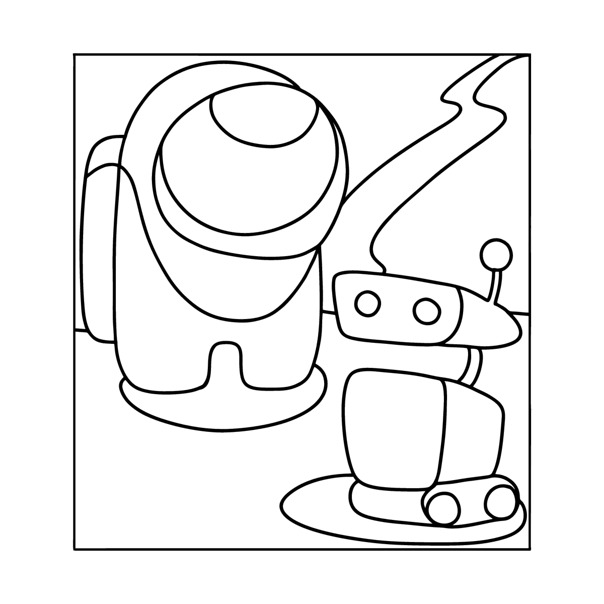 Among Us Coloring Pages for Kids 85