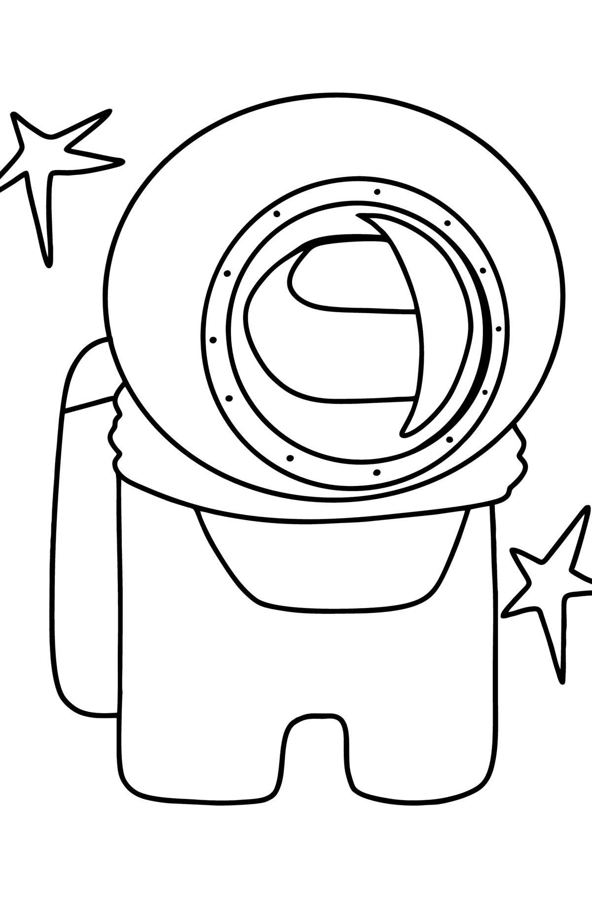 Among Us Coloring Pages for Kids 9