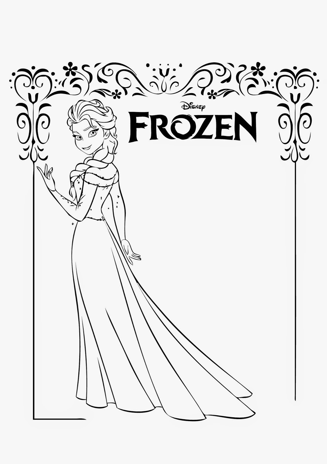 Frozen III: Elsa Coloring Pages Free Printable 60