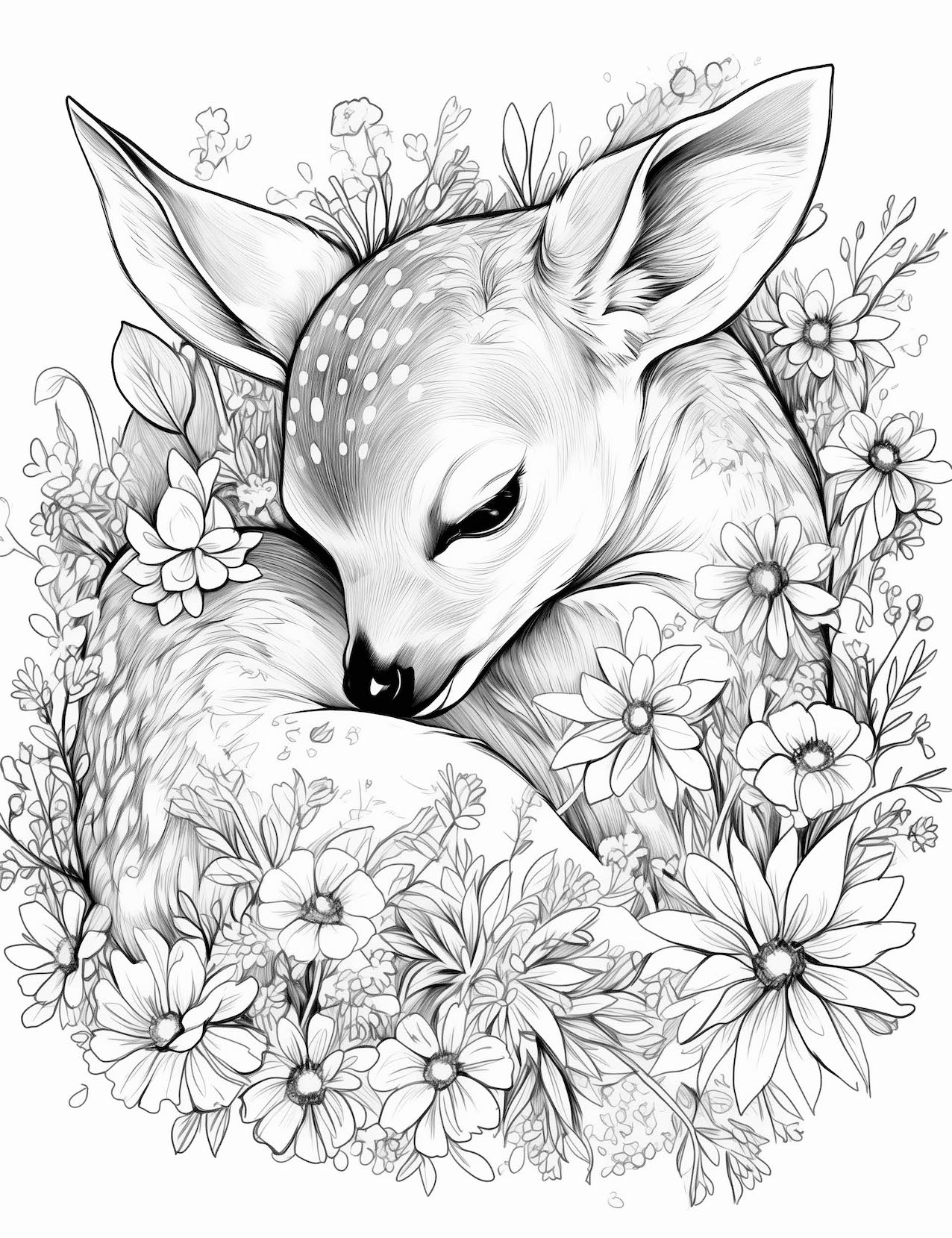 150+ Deer Coloring Pages 10