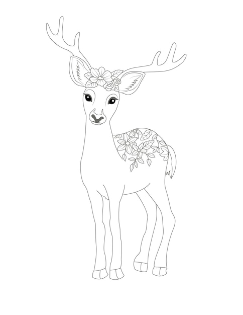 150+ Deer Coloring Pages 103