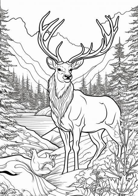 150+ Deer Coloring Pages 108