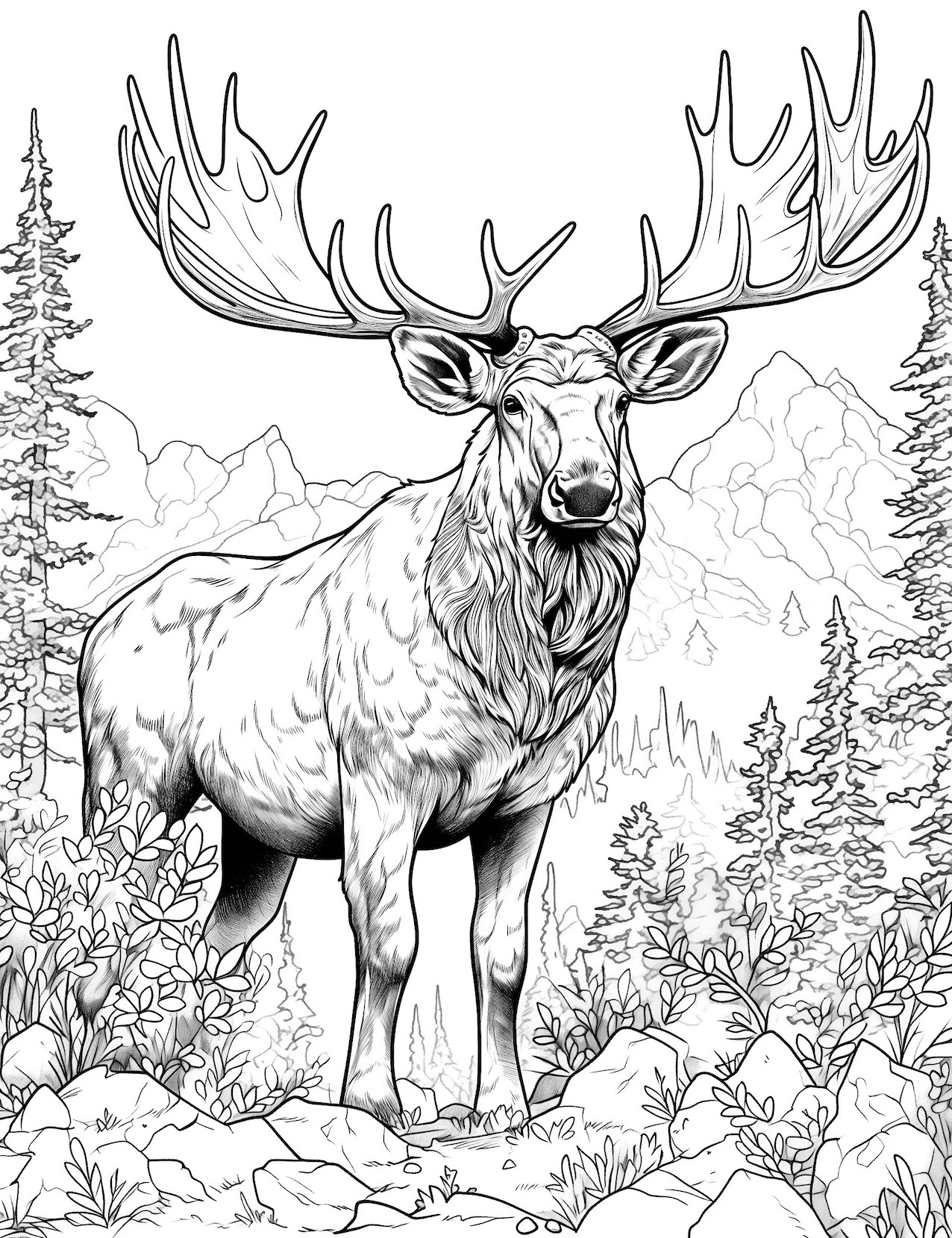 150+ Deer Coloring Pages 11