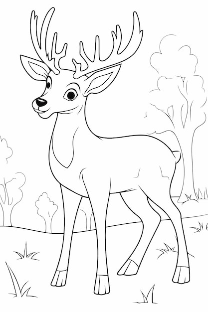 150+ Deer Coloring Pages 120