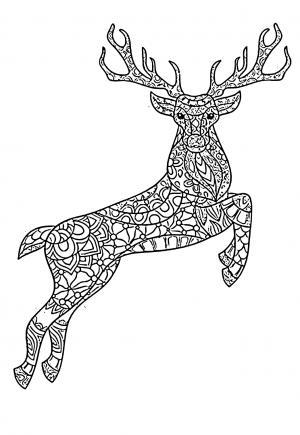 150+ Deer Coloring Pages 135