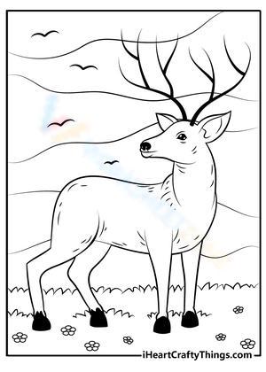 150+ Deer Coloring Pages 138