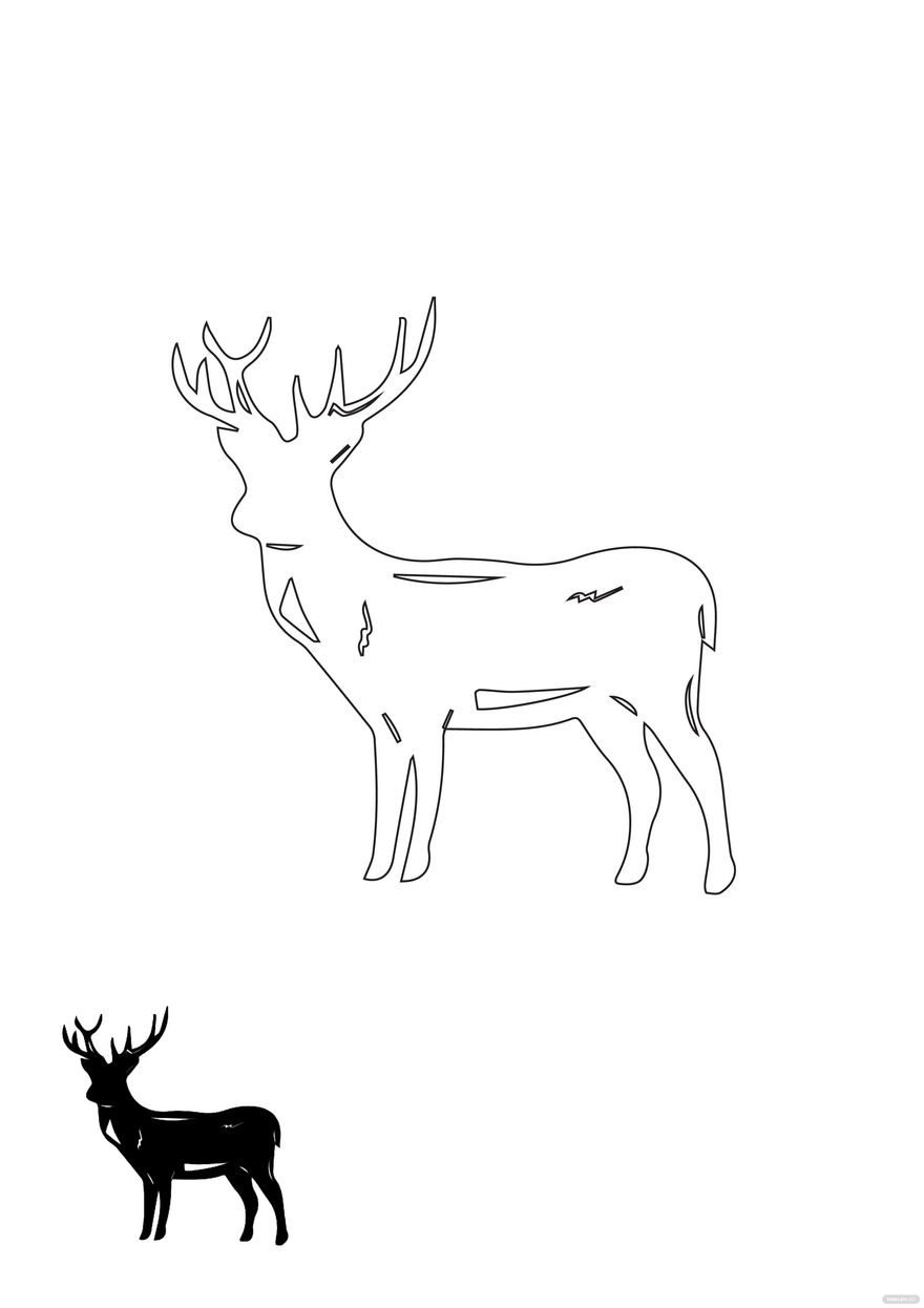 150+ Deer Coloring Pages 29