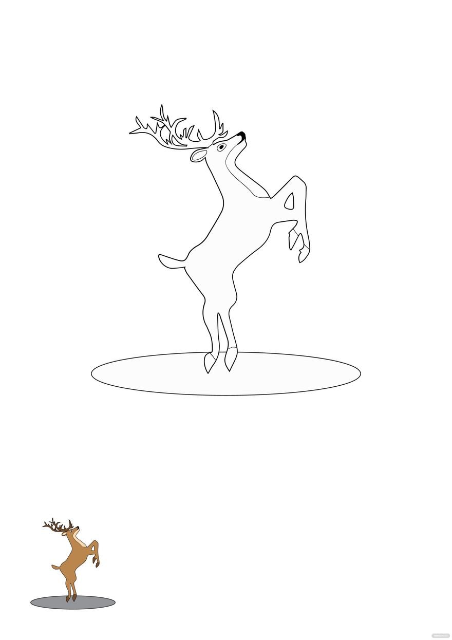 150+ Deer Coloring Pages 32