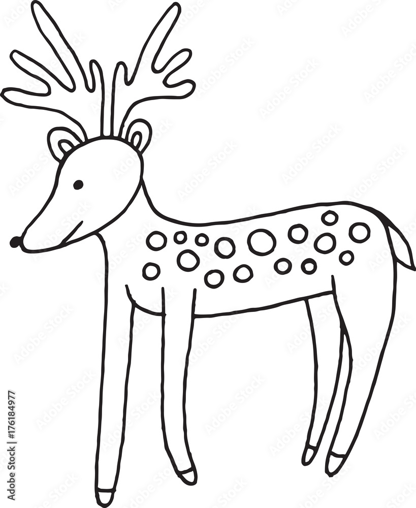 150+ Deer Coloring Pages 40