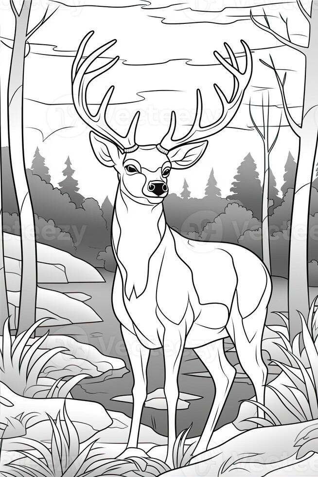 150+ Deer Coloring Pages 57