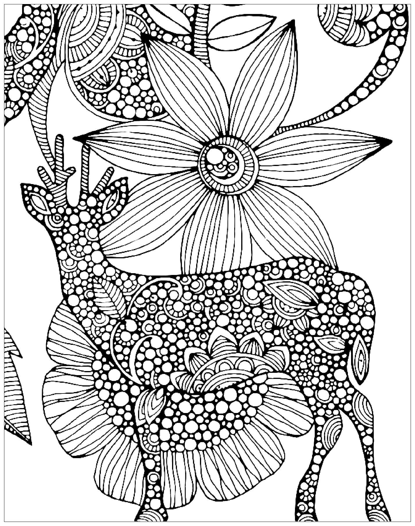 150+ Deer Coloring Pages 7