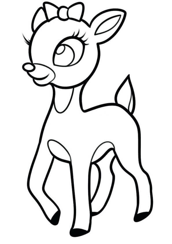 150+ Deer Coloring Pages 79