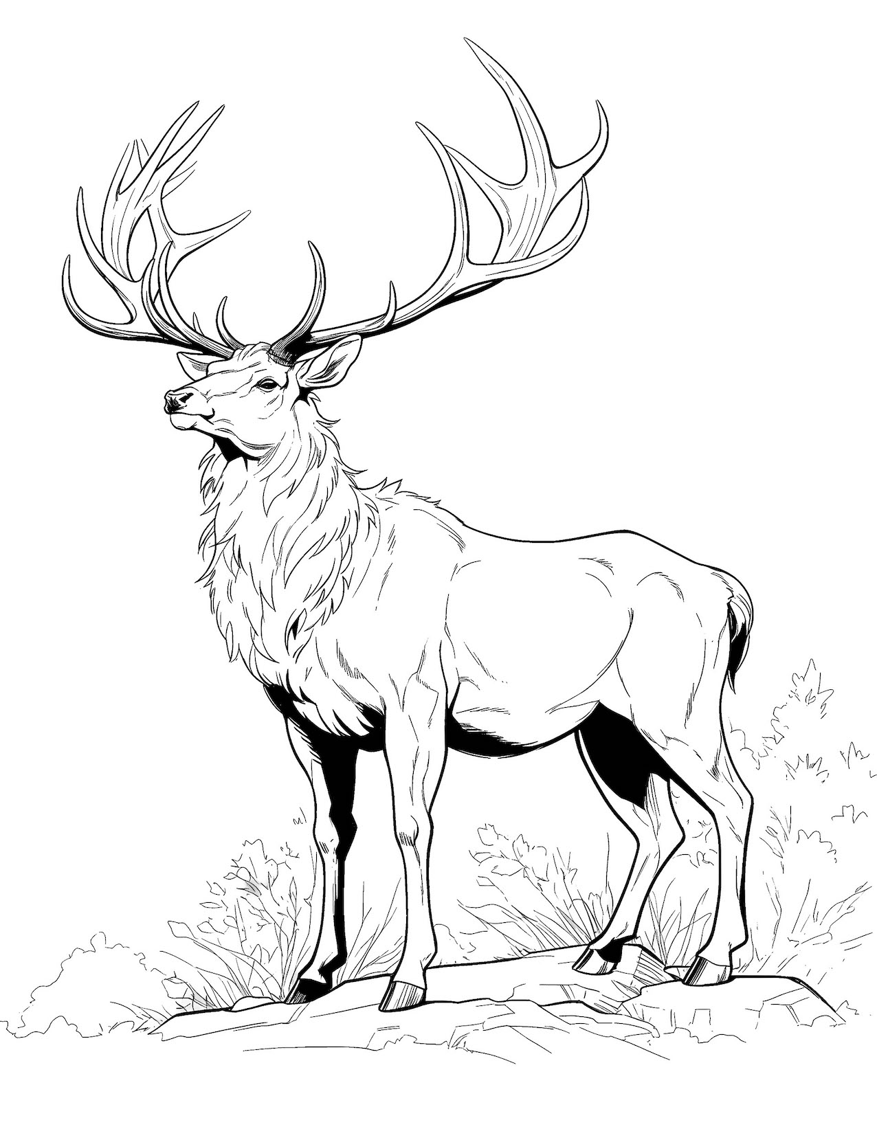 150+ Deer Coloring Pages 9