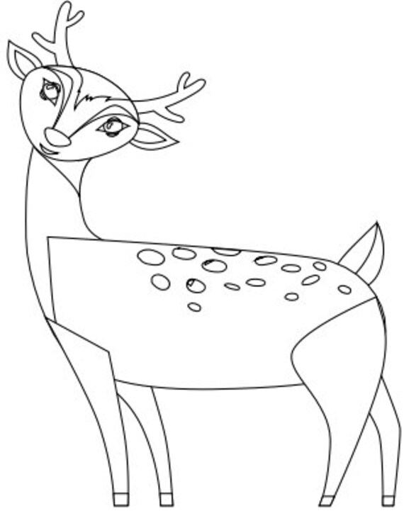 150+ Deer Coloring Pages 92