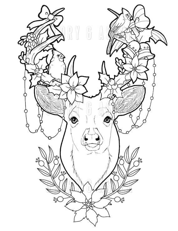 150+ Deer Coloring Pages 94