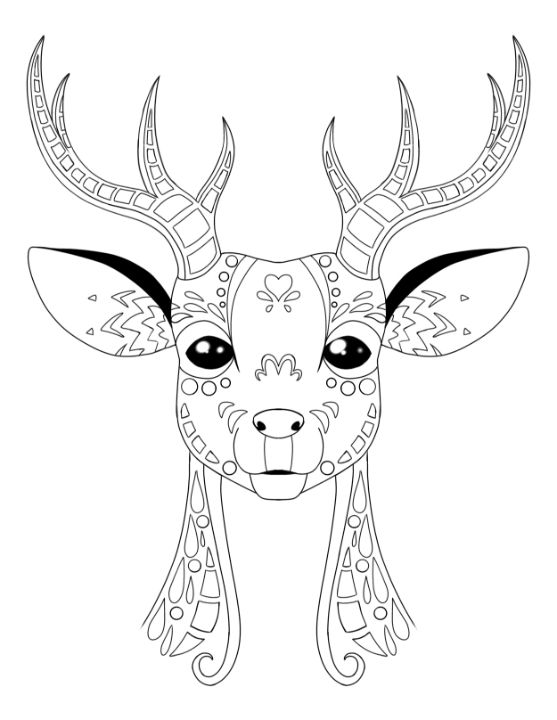 150+ Deer Coloring Pages 97