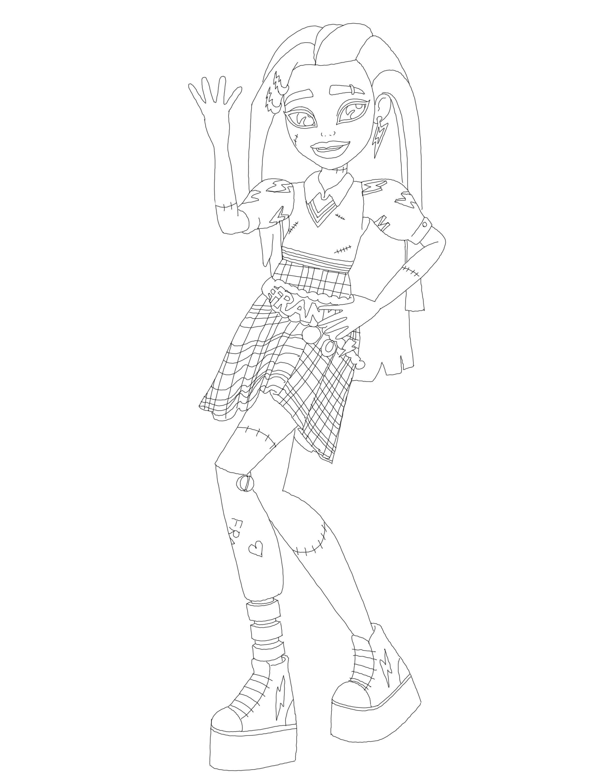 150+ Monster High Coloring Pages: Enter the World of Monster High 1