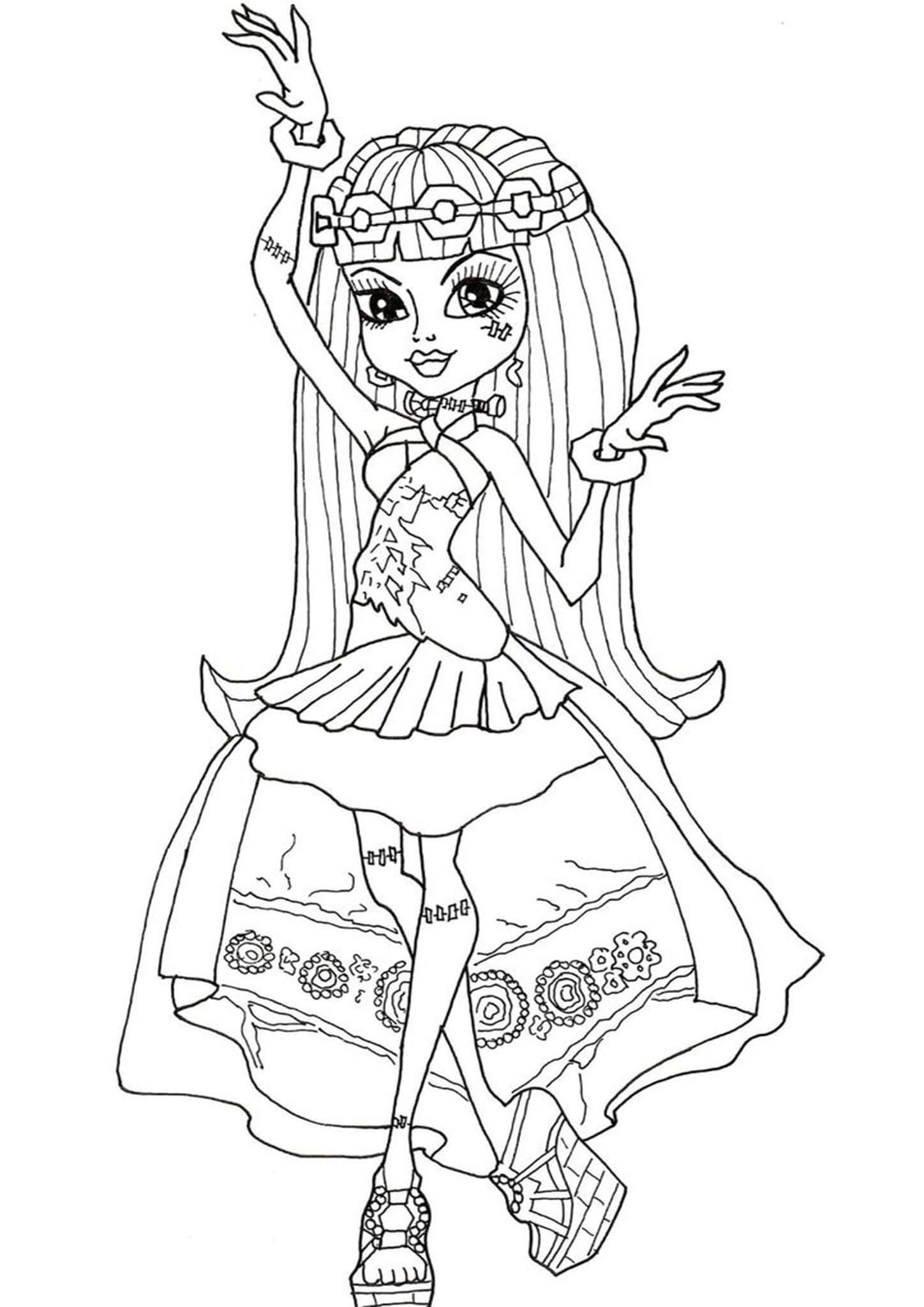 150+ Monster High Coloring Pages: Enter the World of Monster High 10