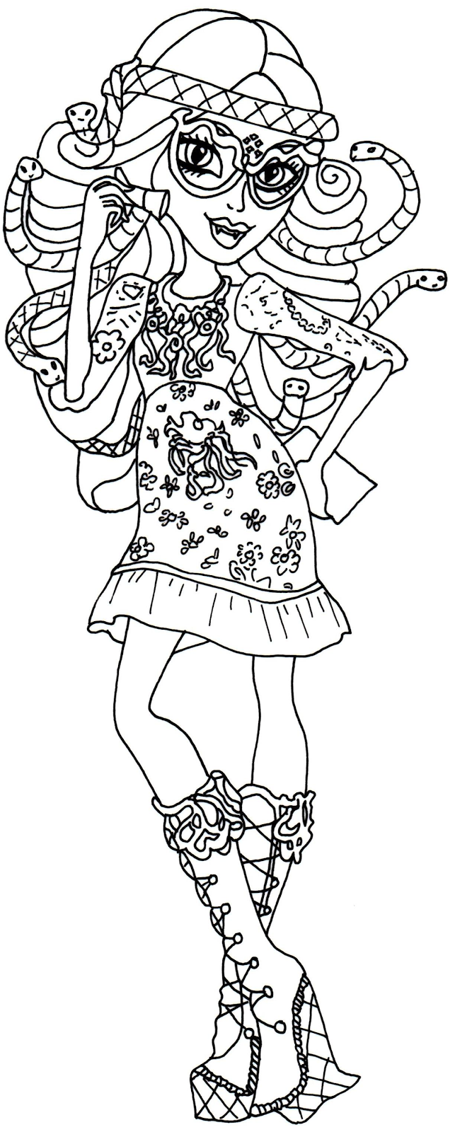 150+ Monster High Coloring Pages: Enter the World of Monster High 101