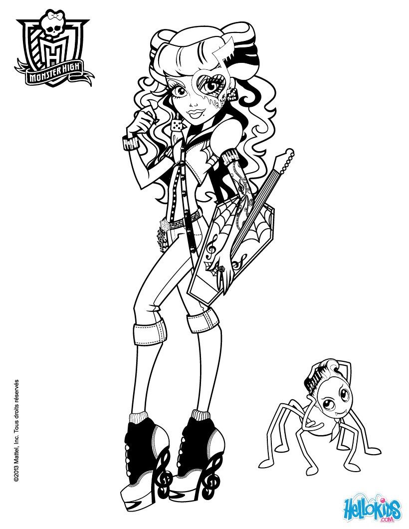 150+ Monster High Coloring Pages: Enter the World of Monster High 115