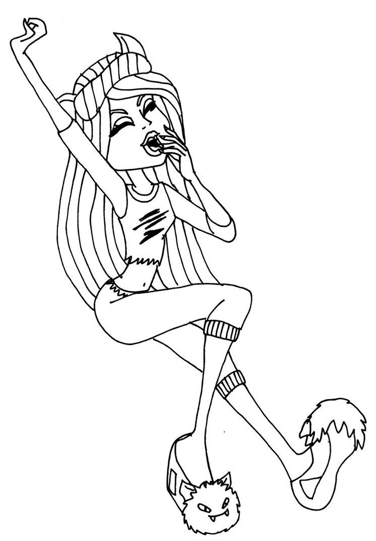 150+ Monster High Coloring Pages: Enter the World of Monster High 124