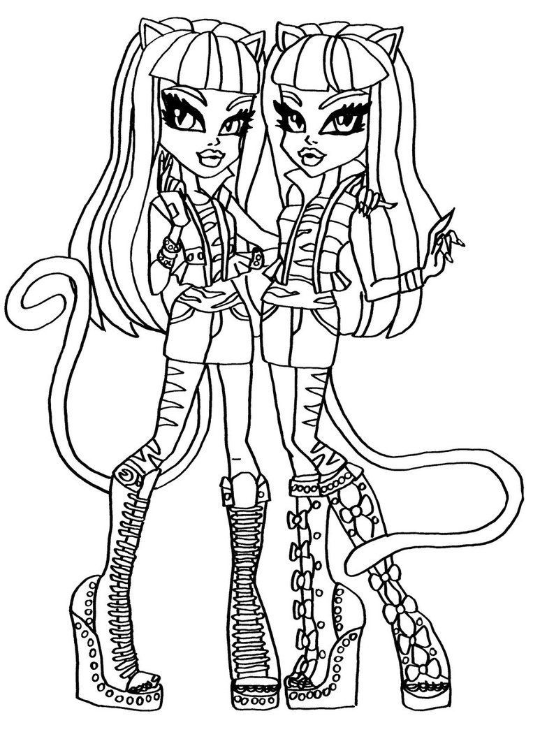 150+ Monster High Coloring Pages: Enter the World of Monster High 125