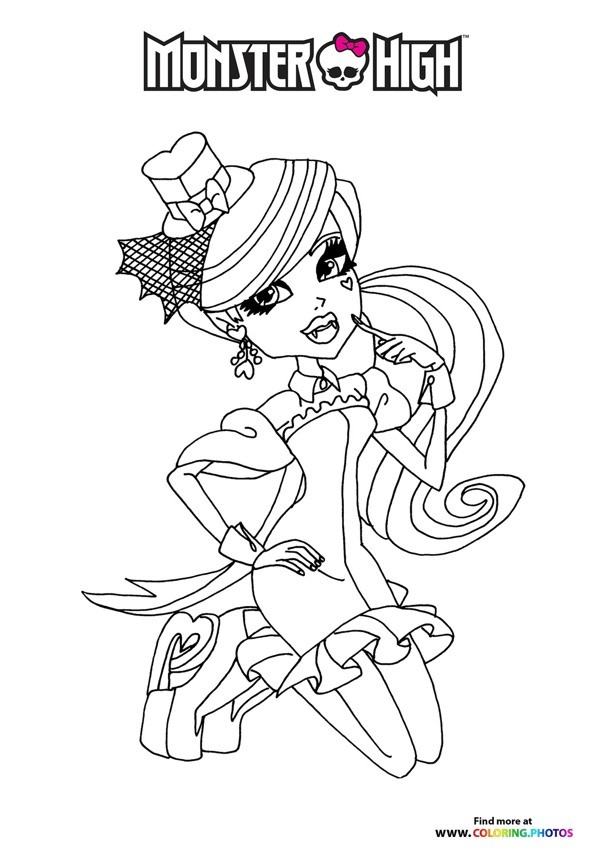 150+ Monster High Coloring Pages: Enter the World of Monster High 13