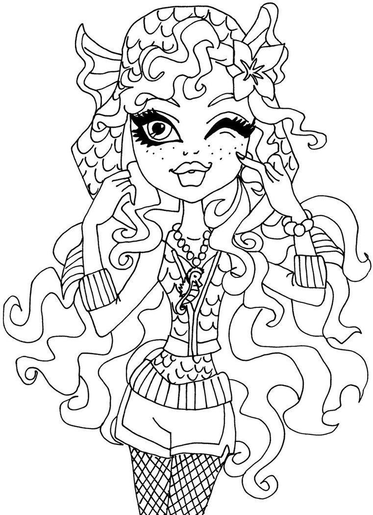 150+ Monster High Coloring Pages: Enter the World of Monster High 140