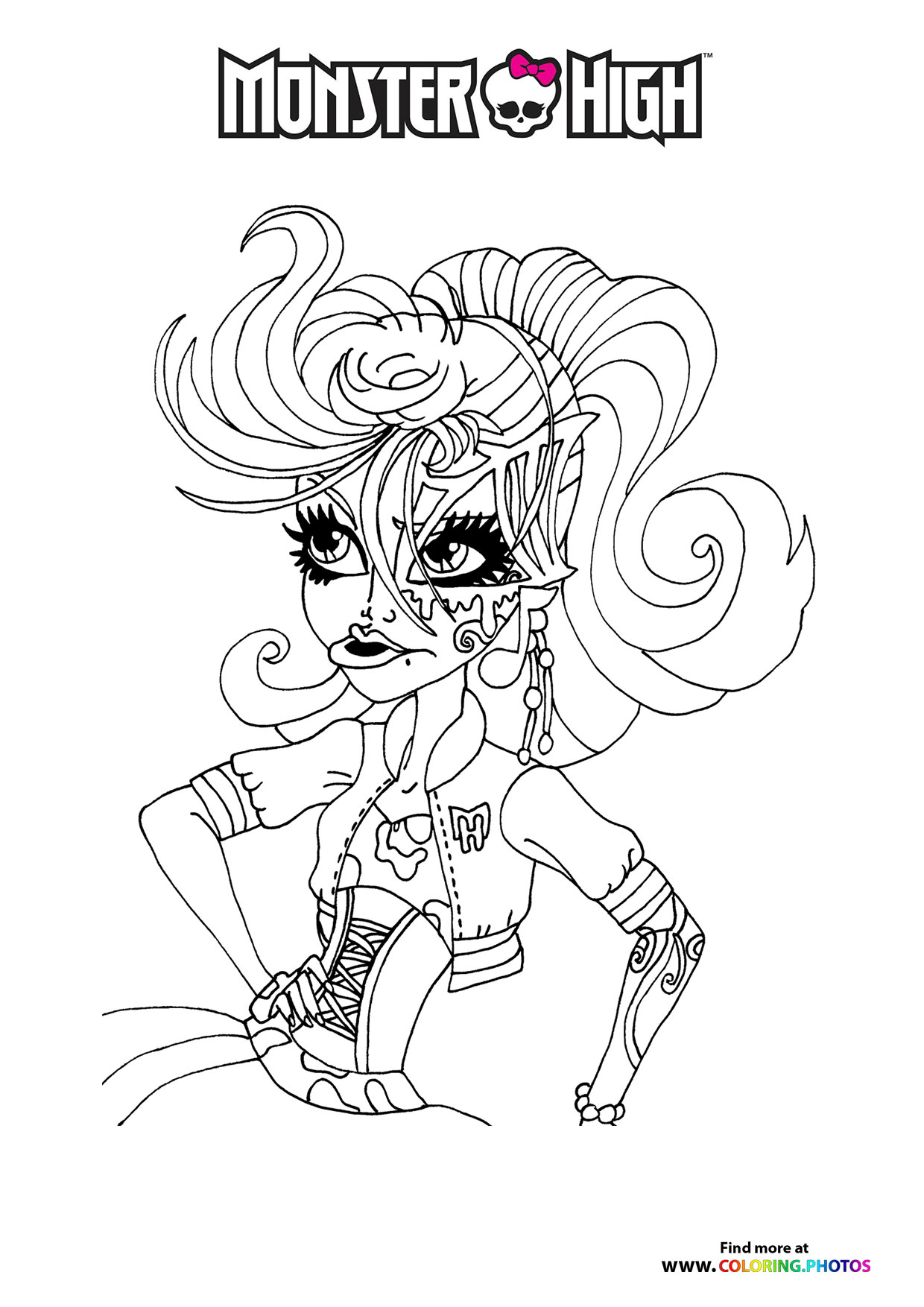 150+ Monster High Coloring Pages: Enter the World of Monster High 17