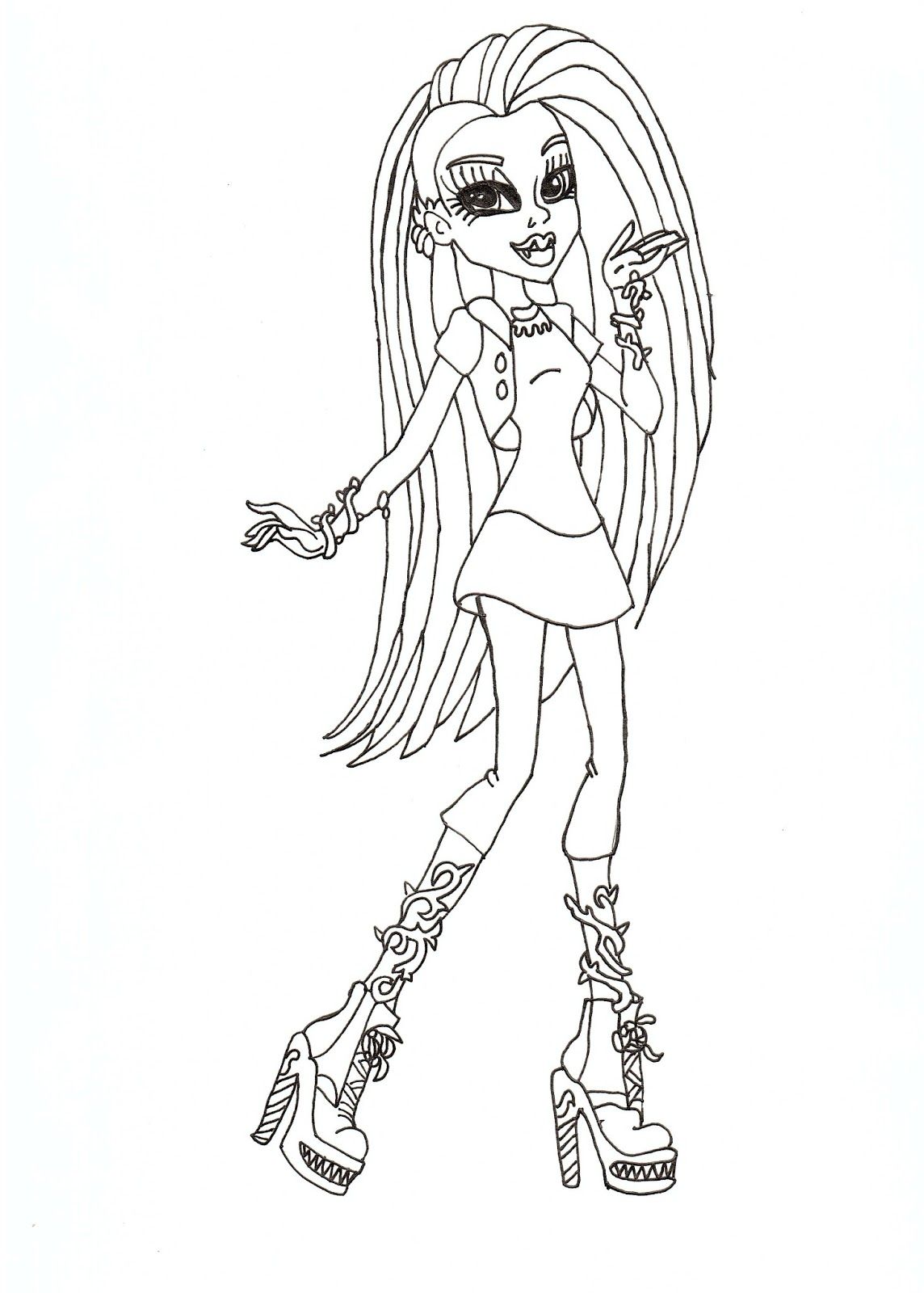 150+ Monster High Coloring Pages: Enter the World of Monster High 28