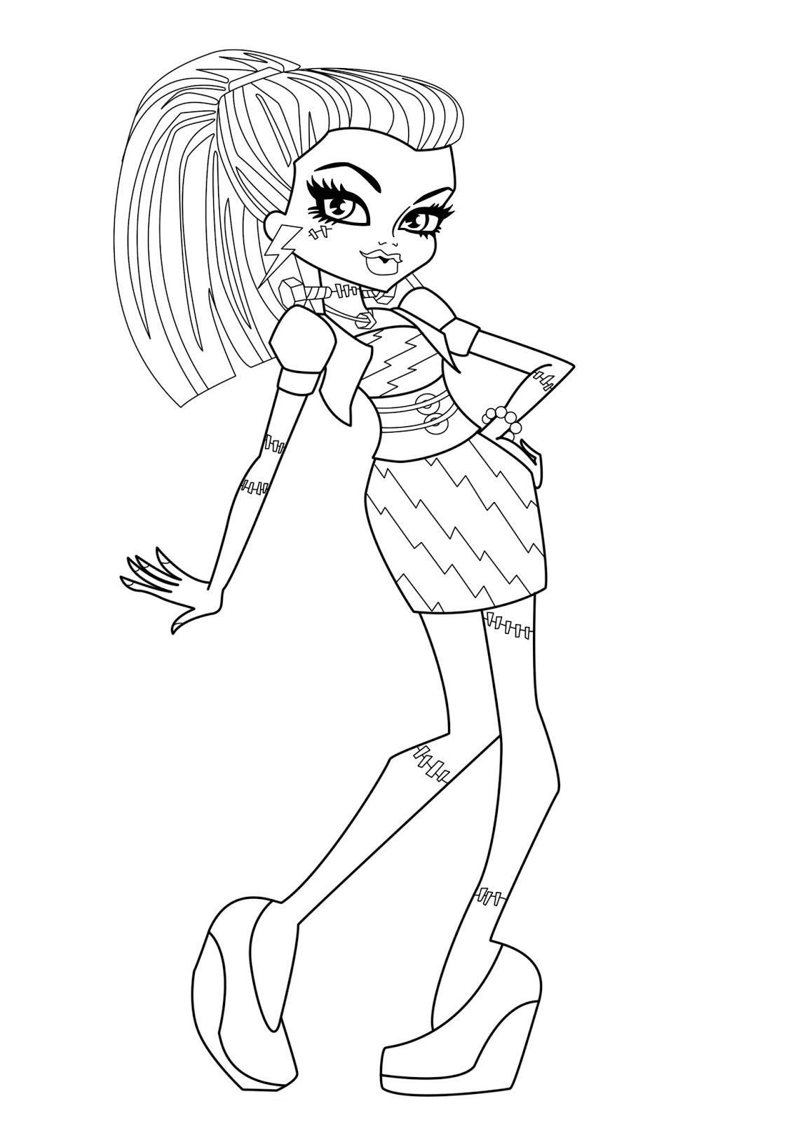 150+ Monster High Coloring Pages: Enter the World of Monster High 48