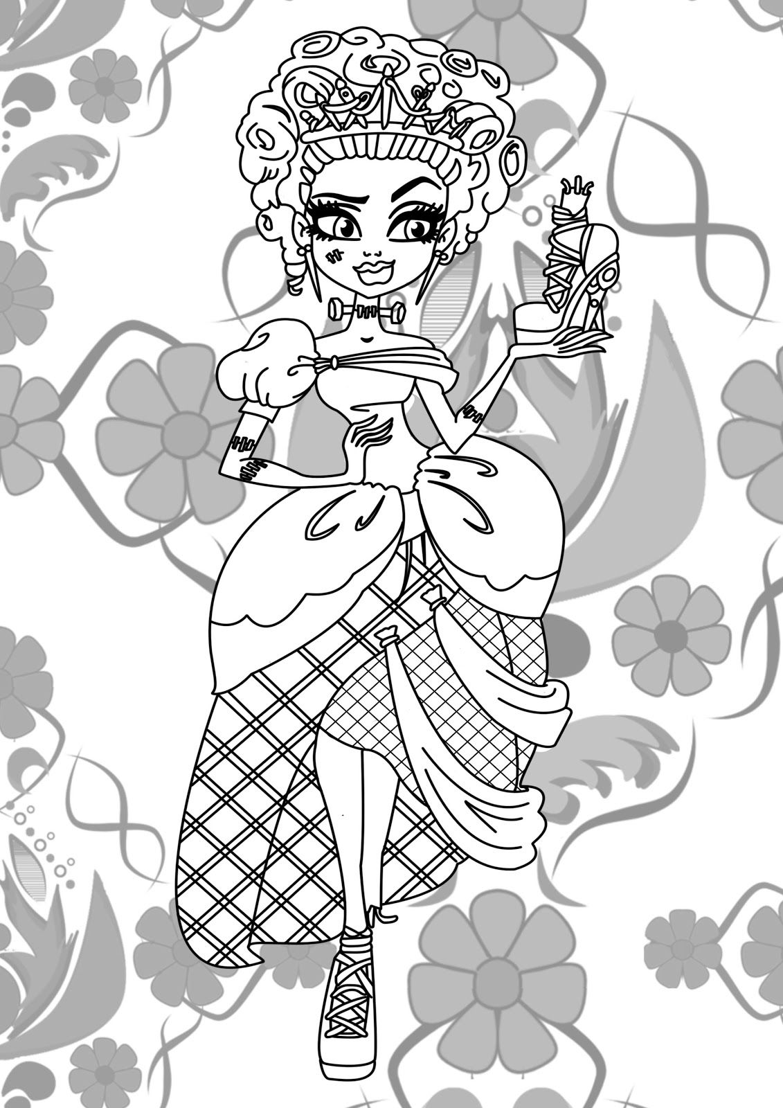 150+ Monster High Coloring Pages: Enter the World of Monster High 50