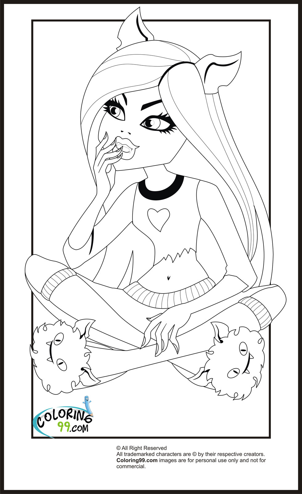 150+ Monster High Coloring Pages: Enter the World of Monster High 68