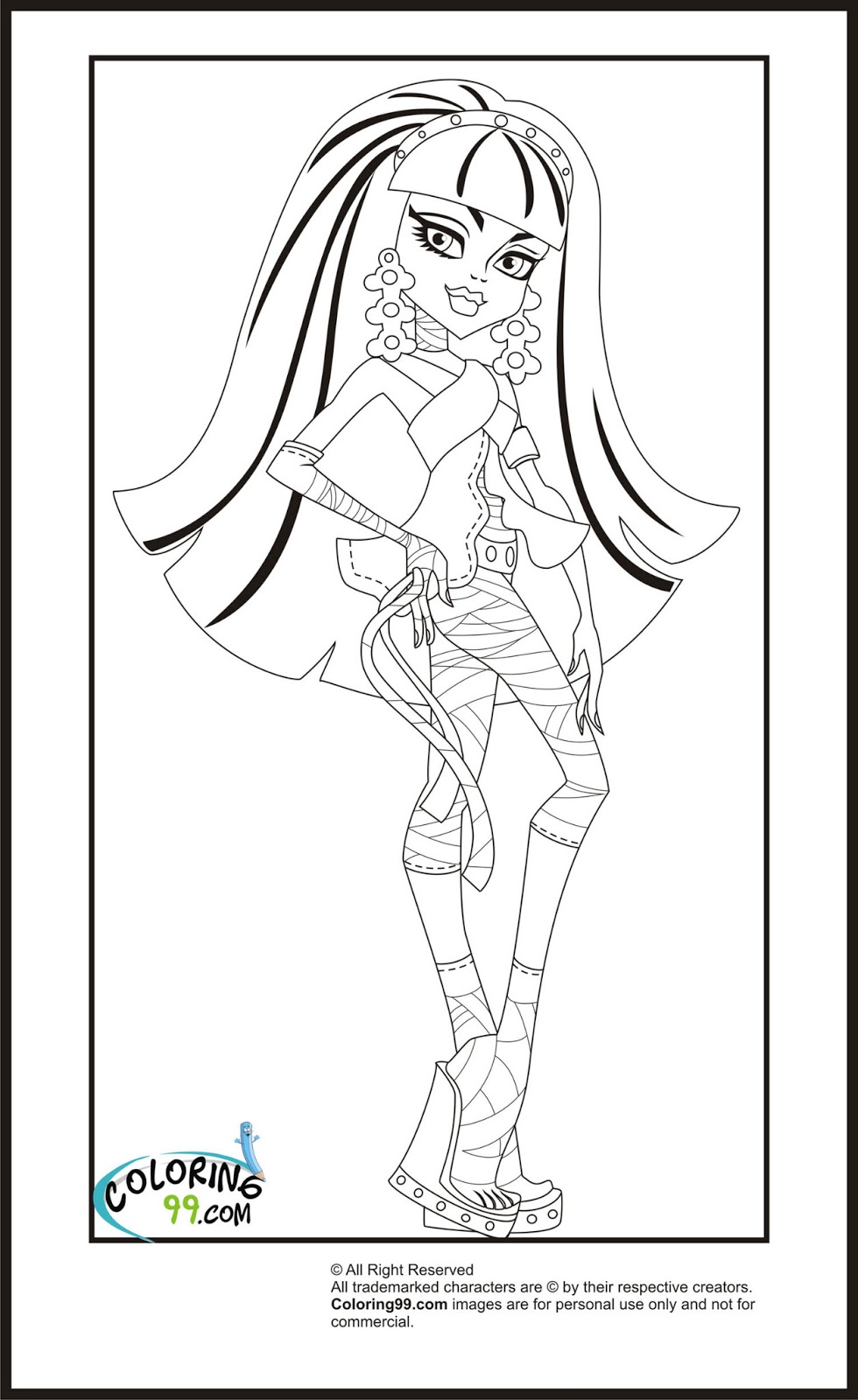 150+ Monster High Coloring Pages: Enter the World of Monster High 69