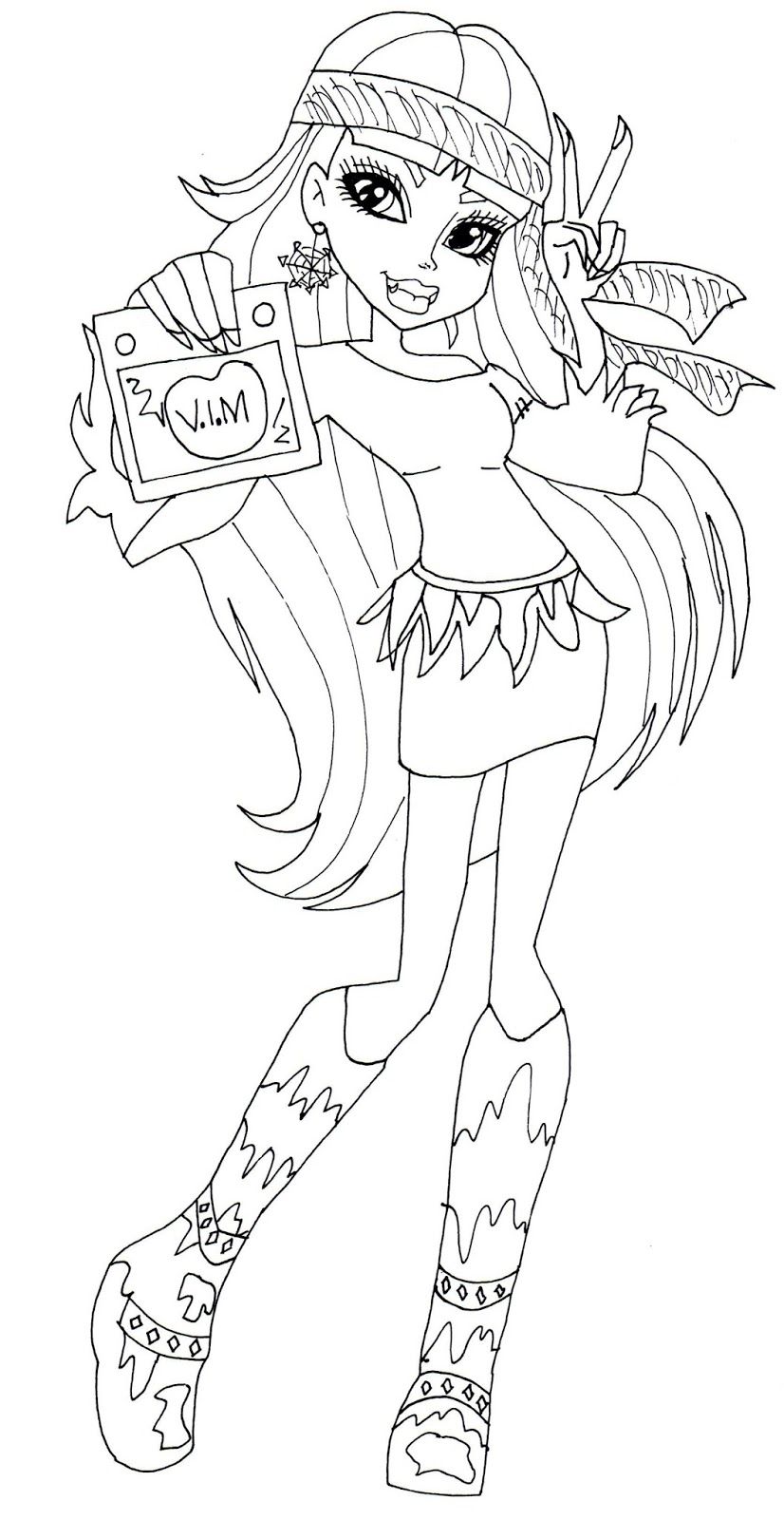 150+ Monster High Coloring Pages: Enter the World of Monster High 76