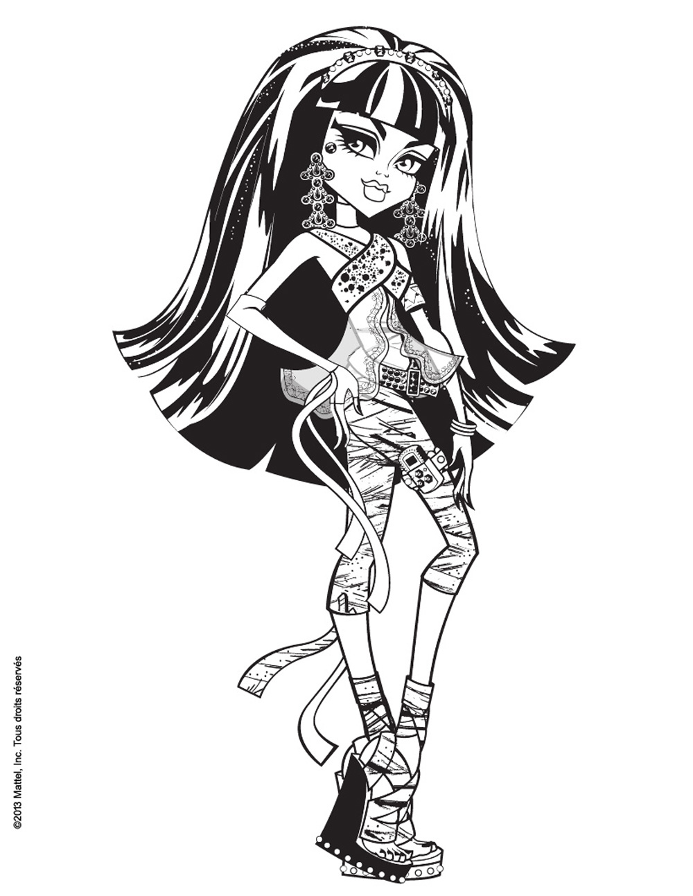 150+ Monster High Coloring Pages: Enter the World of Monster High 78