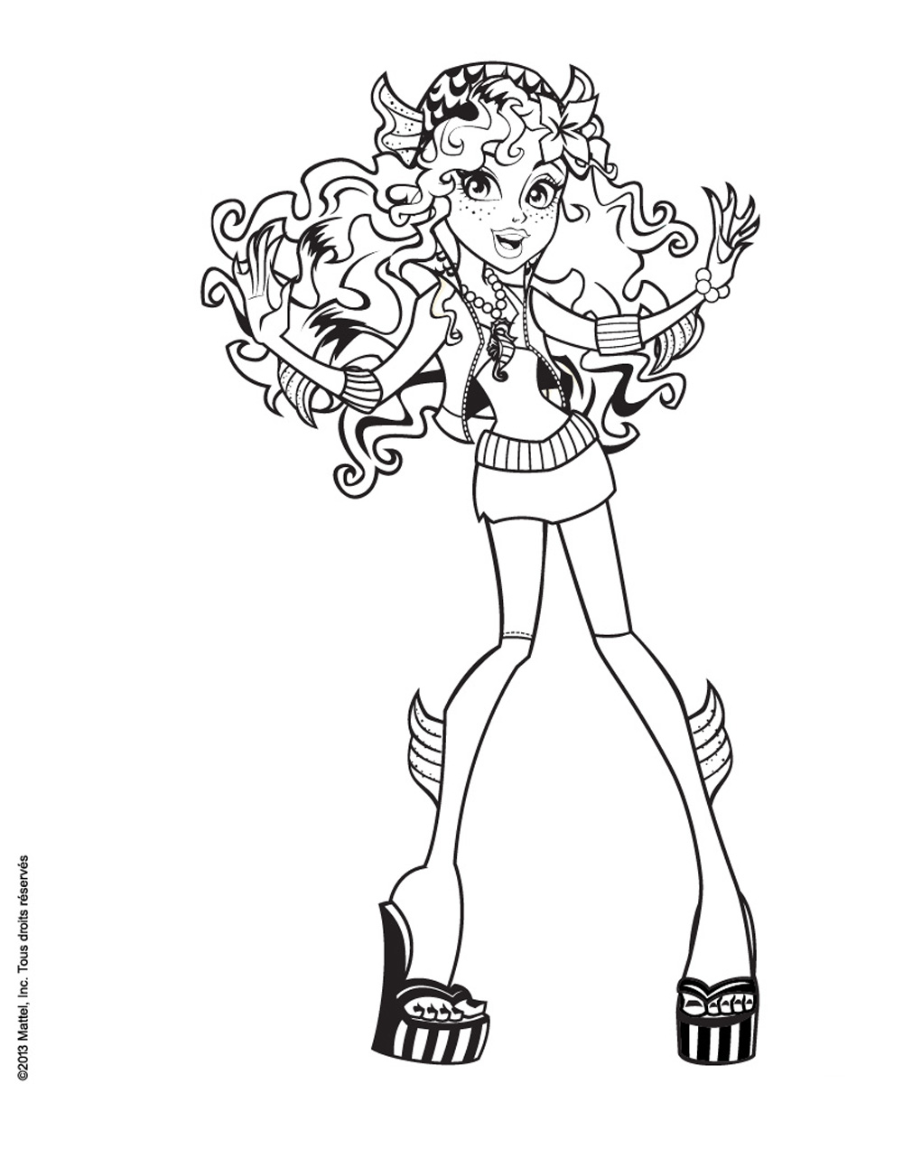 150+ Monster High Coloring Pages: Enter the World of Monster High 80