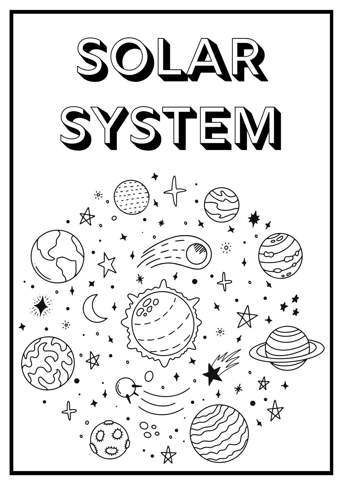 199+ Solar System Coloring Pages 119