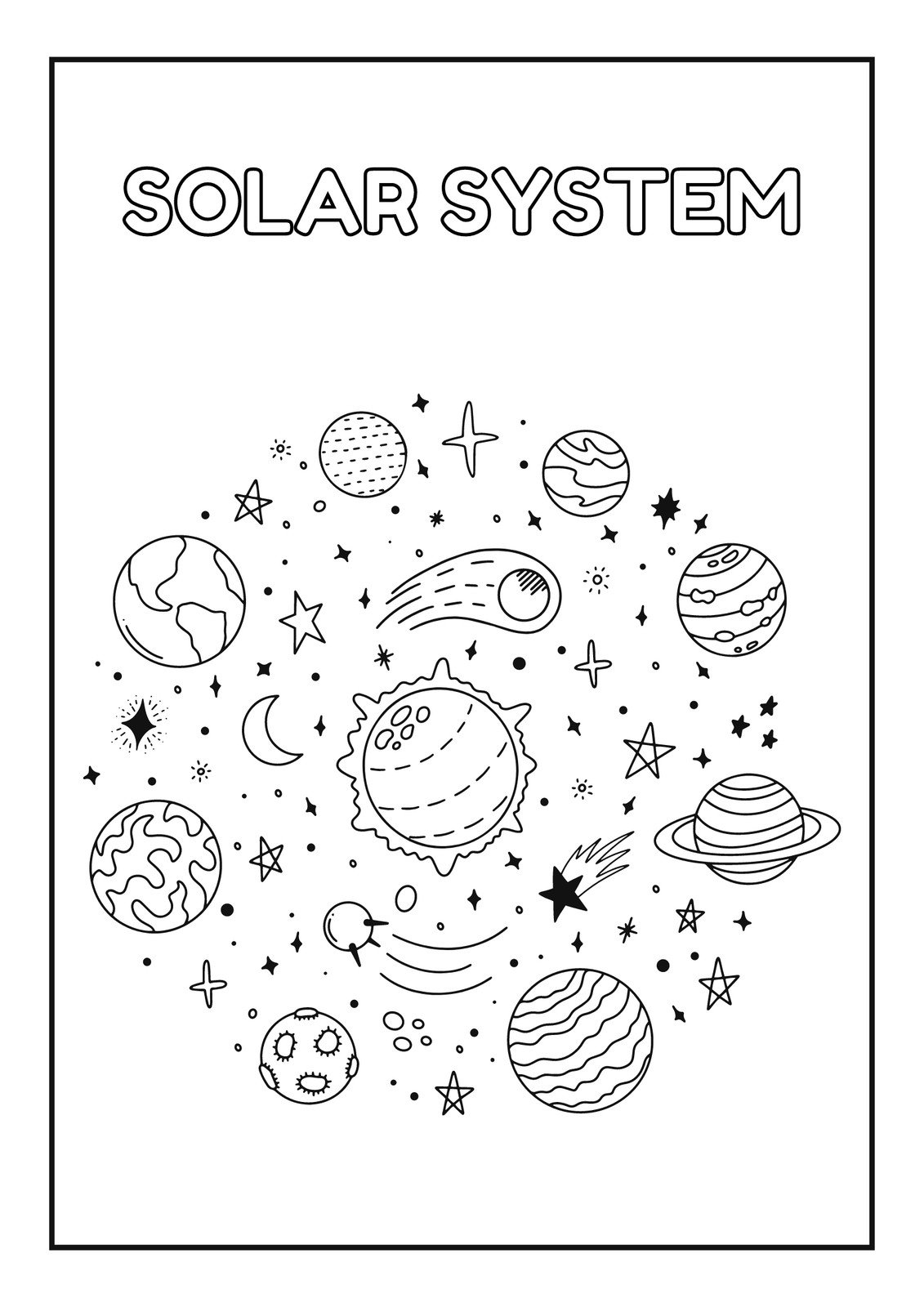 199+ Solar System Coloring Pages 120