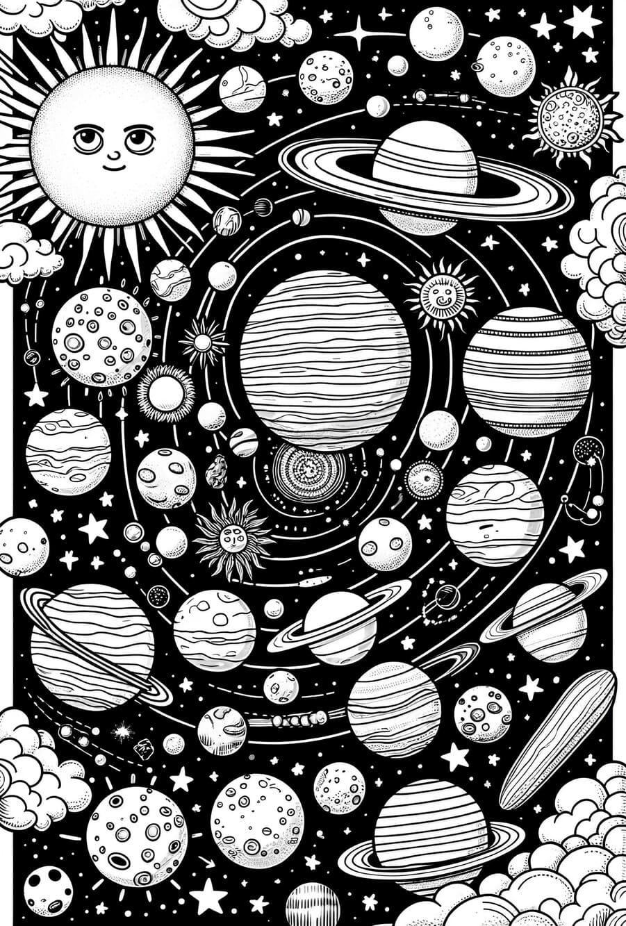 199+ Solar System Coloring Pages 142